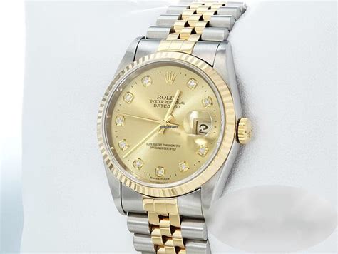 Vendesi Rolex Datejust Stahl Gelbgold 750 Diamanten.